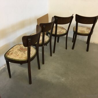 Retro starozitne Stolicky Halabala pruzinove 1950 Art Deco - 3