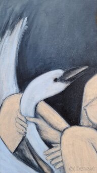 Predá originálnu olejomaľbu "Léda" - 3