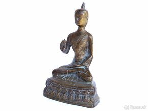 Starožitná Bronzová Soška Buddha - Tibet - 3