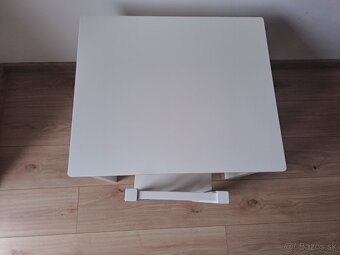 Stôl ikea + stolička kitter biela farba - 3