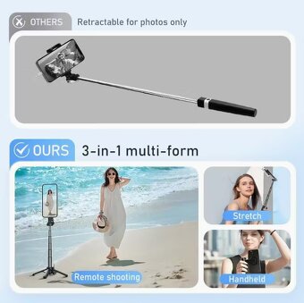 Predám selfie tyč mini na mobil so stojanom - 3