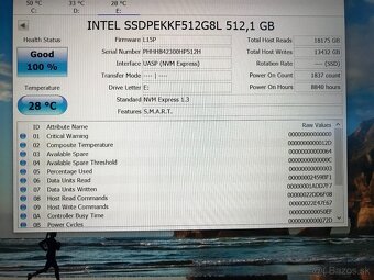 SSD disk NVme M.2. INTEL 512GB. - 3