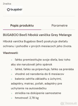Bugaboo bee 5 hlboka vanička čierna - 3