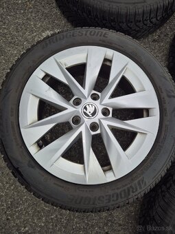 SKODA ELEKTRONY 5x112 R17 + BRIDGESTONE ZIMNE PNEUMATIKY - 3
