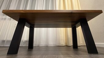 Konferenčný stolík z dubového dreva, 110cm - 3