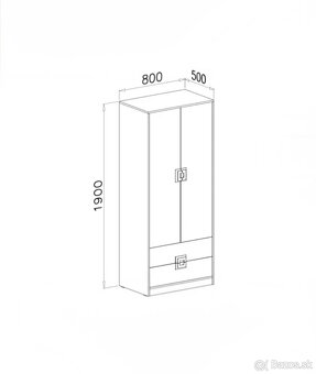 SKRIŇA svetlý dub/ biela matná - 3