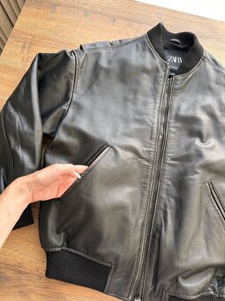 Dámska kožená bomber bunda Zara - 3