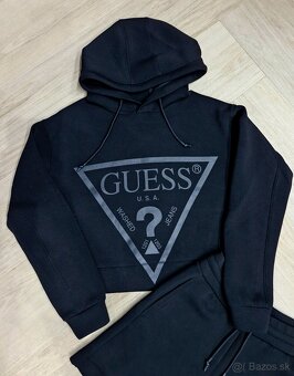 NOVA Guess cierna a bezova kratka teplakova suprava - 3