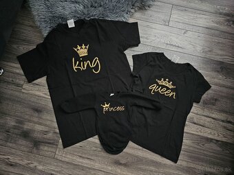 Rodinne tričká King, Queen a body Princess - 3