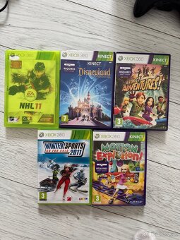 Predám Xbox 360 + Kinect + 5 hier + ovládač (bez krabice) - 3