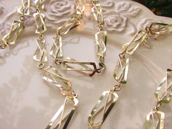 Starý strieborný set - náramok a náhrdelník, Ag 925 - 3