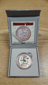 Investicne striebro mince minca Mickey Mouse - 3
