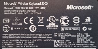 bezdrotova klavesnica s mysou MICROSOFT Wireless 2000 - 3