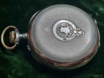 Strieborné, vreckové hodinky,Longines. - 3