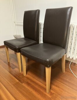 2ks Kožené jedálenské stoličky - 3