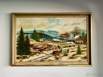 Návrat z poľa - olejomaľba (1981) - 3