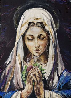 NOVÉ prekrásne náboženské AKVARELOVÉ maľby - 3