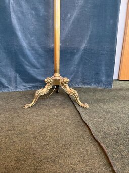 Stojaca lampa - mosadz, krištáľ - 3