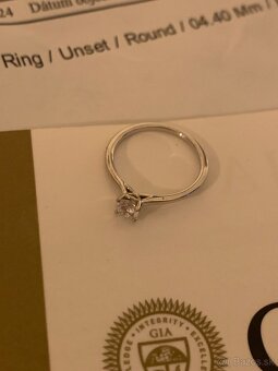 Zasnubny prsten 14k biele zlato, 0,34 carat - 3