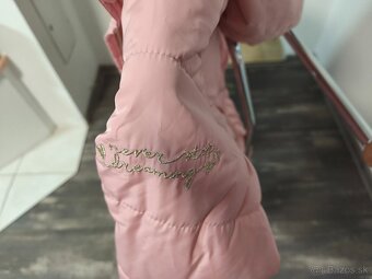 Zimná dievčenská vetrovka - ružová - 3