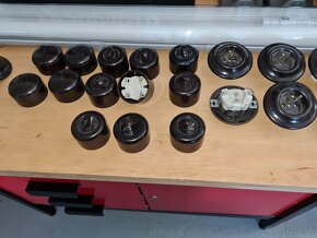 Bakelitové  retro vypínače a zásuvky - 3