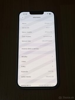 Predám Apple IPhone 14 128GB White Známky Opotrebovania - 3