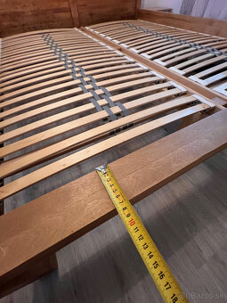 Manželská posteľ z masívu L5 Antic 180x200 + matrace - 3