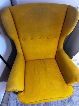 Usiak kreslo Ikea Strandmon zlte - 3