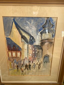 3ks akvarel obrazy Herman Kvasnica. 150€ za kus. - 3