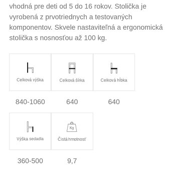 Detská rastúca stolička - 3