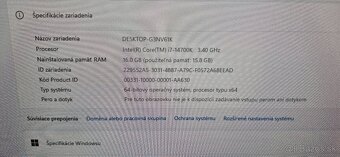 20jadrový procesor intel core i7 14700K socket 1700 - 3