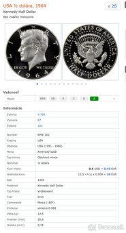 Pamätné strieborné mince USA - 3