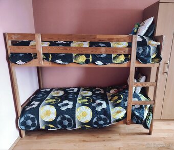 Poschodová posteľ IKEA + rošty 200x90cm + 1ks matrac - 3