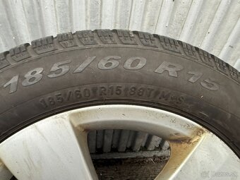 15" Elektrony SKODA 5x100 so zimnymi pneu 185/60 R15 - 3