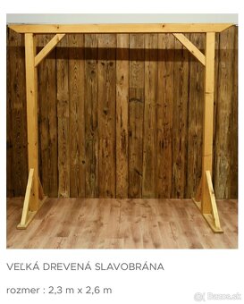 Drevená slavobrána na prenájom - 3