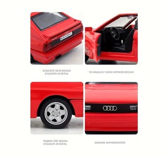 Kovový Model Audi Quattro - 3
