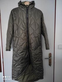 Prechodná olivová prešívaná bunda -M,L - 3