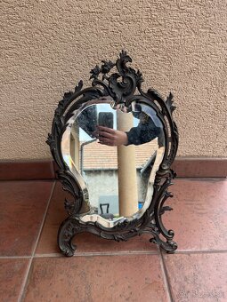 Fazetové zrkadlo v bronzovom ráme - 3