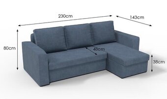 Rozkladacia, sedačka tvar L - 3