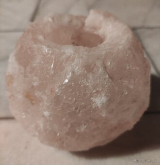 Soľná lampa a kovový svietnik na čajovú sviečku - 3