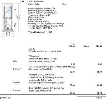 Vchodové plastové dvere SLOVAKTUAL biele - 3