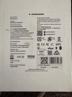 Ultrahuman ring air bionic gold 8 - 3