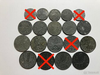 Slovenský Štát a Protektorát Čechy Morava obehové mince - 3