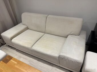 3 dielna sedacia suprava z brusenej koze - 3