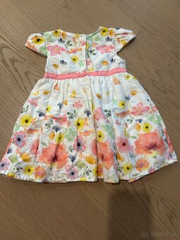 Slávnostné letné šaty pre dvojičky s čelenkou  č.74 - 3