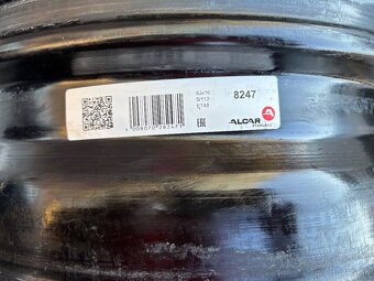 Predám plechové disky Alcar KFZ 8247 – 6Jx16, 5×112, ET48 - 3