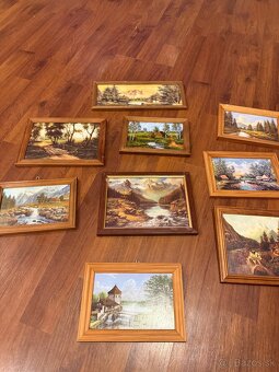 9 obrazov v drevených rámoch - 3