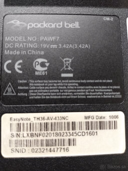 Notebook Packard Bell EasyNote PAWF7 - 3
