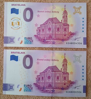 0 euro bankovky 2025 Modrý kostolík + Čumil - 3