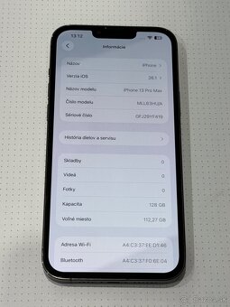 Predám Apple IPhone 13 PRO MAX 128GB Stav Nového Telefónu - 3